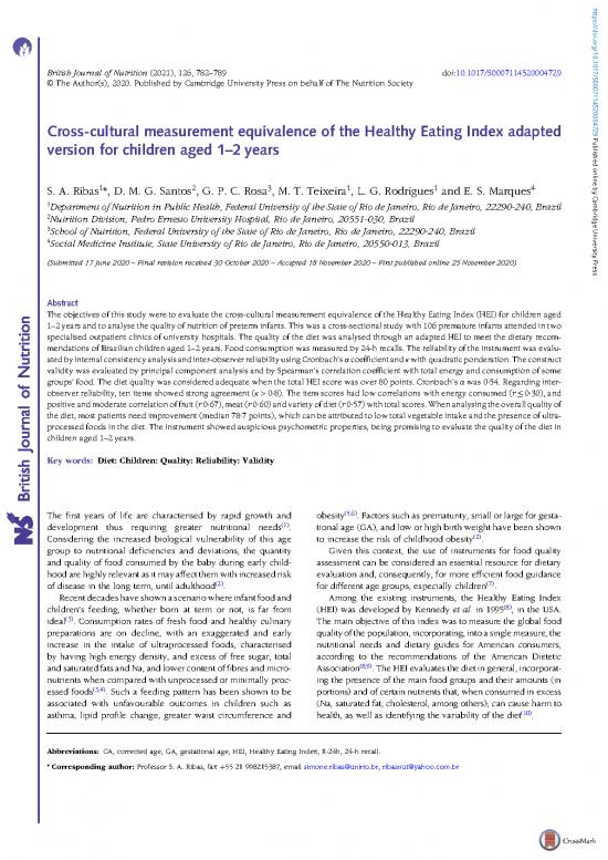 picture_Public Nutrition Pdf 147924 | Cross Cultural Measurement Equivalence Of The Healthy Eating Index Adapted Version For Children Aged 12 Years