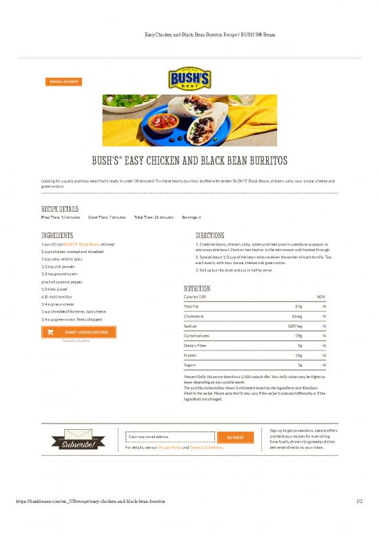 picture_Easy Chicken And Black Bean Burritos Recipe   Bush&rsquo;s&reg; Beans