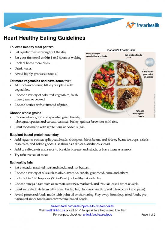 picture_Food Guide Pdf 147527 | Heart Healthy Eating Guidelines 49694