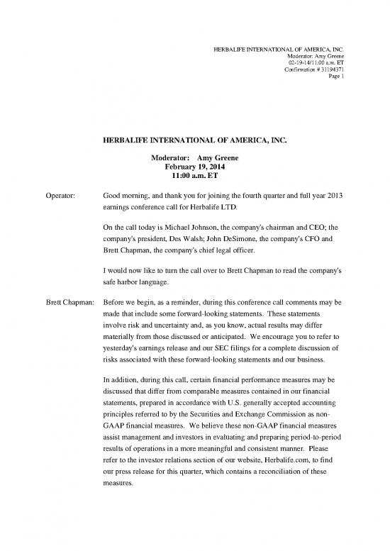 picture_Hlf 4q2013 Earnings Call Transcript