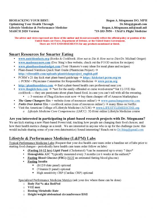 picture Plantrician Project Quick Start Guide 147555 | Mar2020 1 Pager Dstiegs Biohack Your Best Recommendations 1
