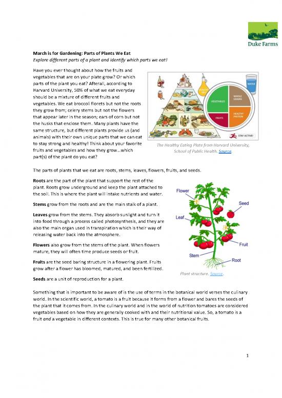 picture Healthy Eating Plate Harvard Pdf 148049 | Mar   Parts Of Plants We Eat