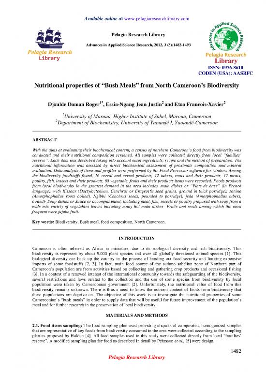 picture_Nutritional Properties Of Bush Meals From North Cameroons Biodiversity