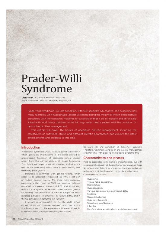 picture_Prader‐willi Syndrome