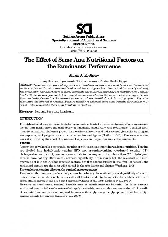 picture_Agricultural Pdf 146356 | The Effect Of Some Anti Nutritional Factors On The Ruminants Performance
