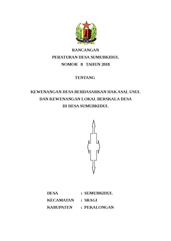 picture_Perdes Kewenangan Desa Asal Usul