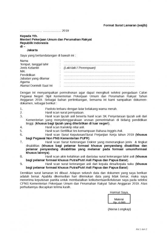 picture1_Surat Lamaran Kerja Doc 13553 | 76formatlamaran&pernyataan