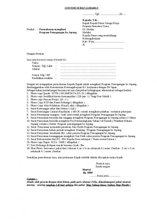 picture1_Surat Lamaran Kerja Doc 13563 | Pernyataan Peserta Mg