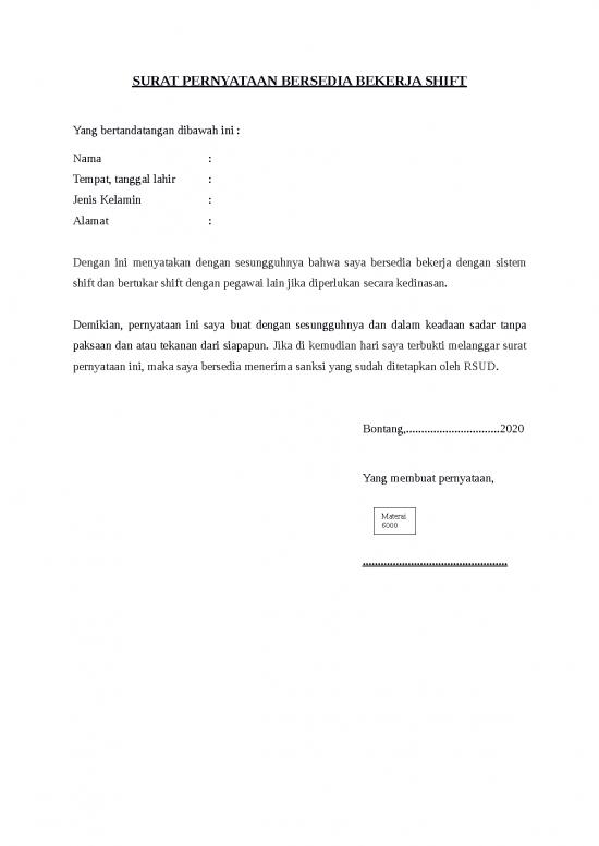 picture1_File - Surat Pernyataan Id 13622 | Surat Pernyataan Bersedia Bekerja Shift