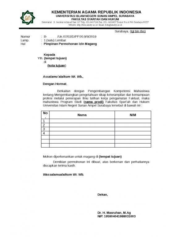 picture Contoh Cv Magang Mahasiswa Doc 13696 | Surat Permohonan Izin Magang