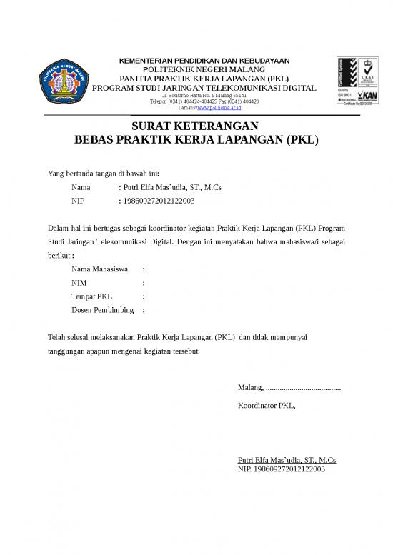picture1_File - Surat Keterangan Kerja Id 13759 | Surat Keterangan Bebas Tanggungan Pkl Polinema