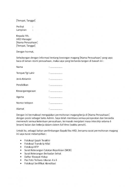 picture File - Surat Magang Id 13879 | Contoh Surat Permohonan Magang Kerja
