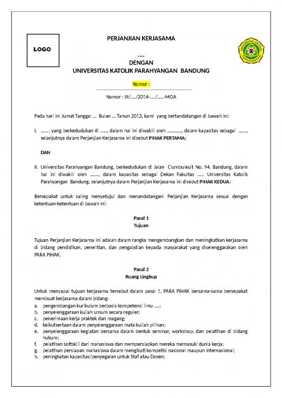 picture_Perjanjian Kerjasama Id 14296 | Template Moa Unpar