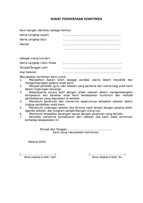 picture_File - Surat Pernyataan Id 14368 | Surat Pernyataan Komitmen Orang Tua