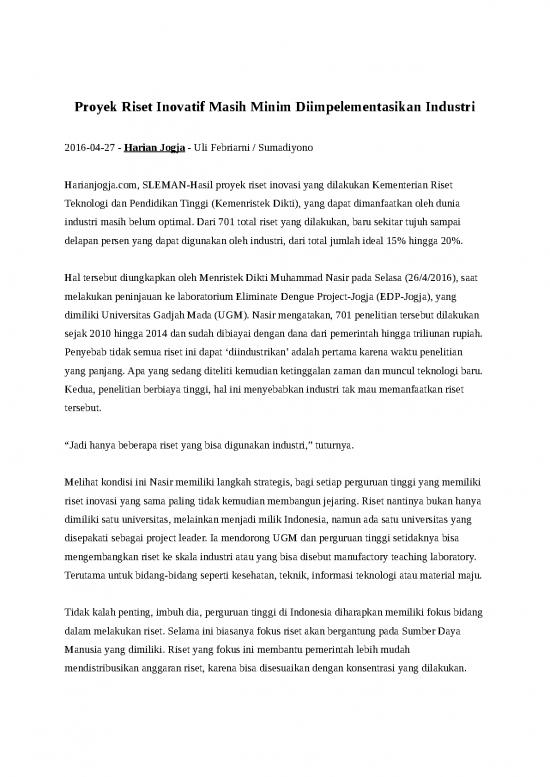 picture1_2016 04 27 Harian Jogja Proyek Riset Inovatif Masih Minim Diimpelementasikan Industri