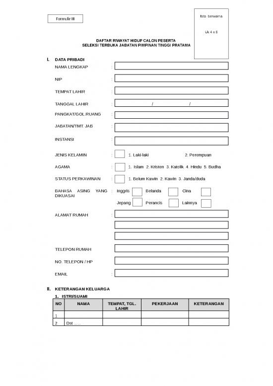 picture_8 3 Form Daftar Riwayat Hidup Calon Peserta Seleksi1 | File - Daftar Riwayat Hidup Id 15681