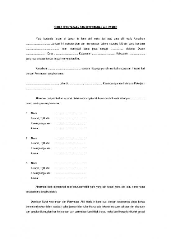 picture_File - Surat Keterangan Id 14758 | Blanko Surat Pernyataan Dan Keterangan Ahli Waris(1)