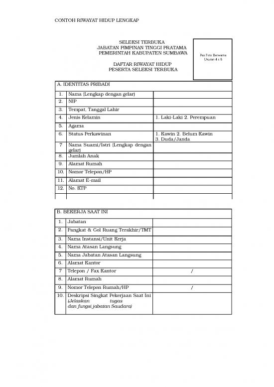 picture1_Contoh Riwayat Hidup Lengkap | File - Daftar Riwayat Hidup Id 15666