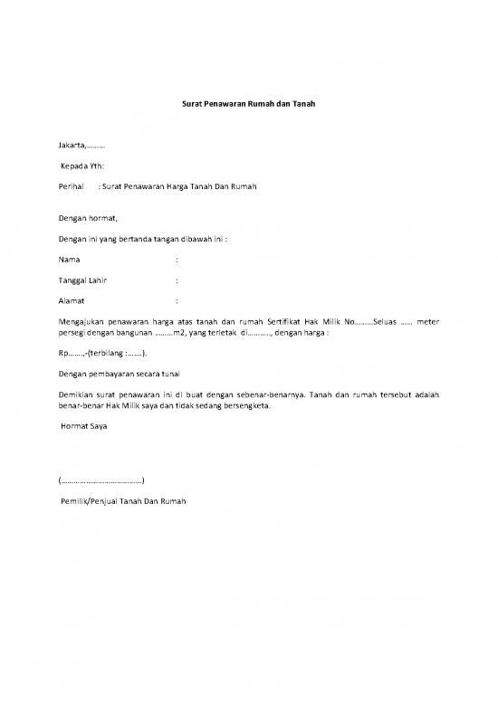 picture1_Contoh Surat Penawaran Harga Rumah | File - Surat Penawaran Id 15388