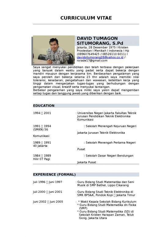 picture1_Cv Lamaran Kerja Doc 15709 | Cv Terbaru David