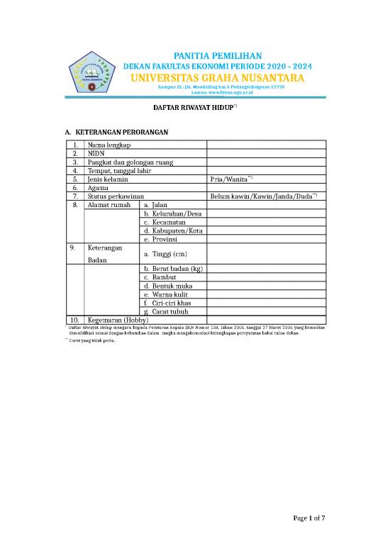 picture_Daftar Riwayat Hidup Bakal Calon | File - Daftar Riwayat Hidup Id 15740