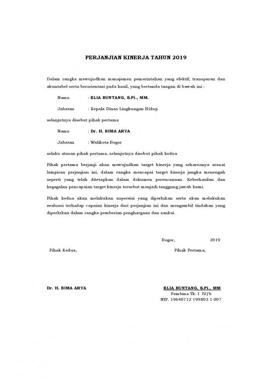 picture Manajemen Pdf 15059 | Perjanjian Kinerja Kepala Dinas Dlh 2019
