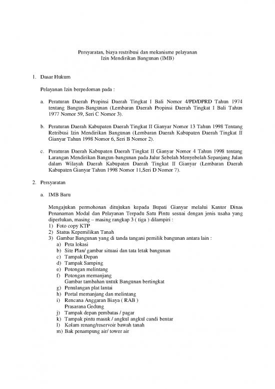 picture_Persyaratan, Biaya Restribusi Dan Mekanisme Pelayanan Izin Mendirikan Bangunan (imb) | File - Izin Mendirikan Bangunan Id 14940