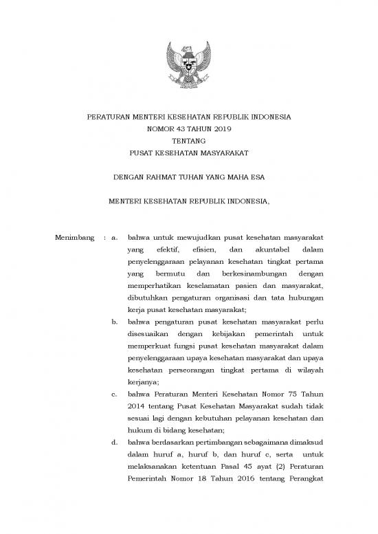 picture_Hukum Pdf 14560 | Pmk Nomor 43 Tahun 2019 Tentang Puskesmas