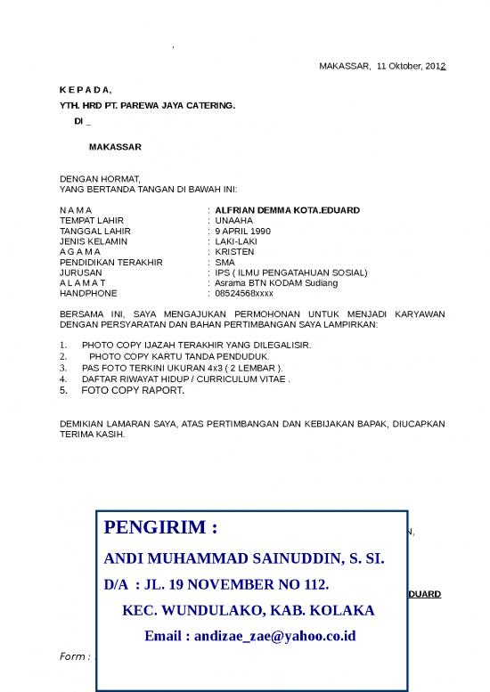 picture1_Contoh Cv Menarik Doc 15627 | Surat Lamaran Kerja