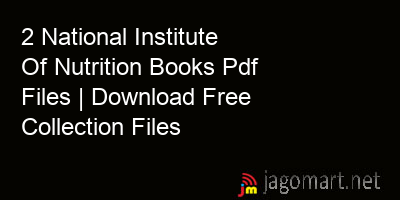 picture 2 National Institute Of Nutrition Books Pdf Files | Download Free Collection Files