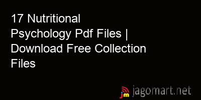 picture 17 Nutritional Psychology Pdf Files | Download Free Collection Files