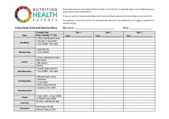 picture1_3 Day Food Diary Plan
