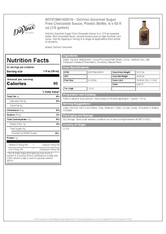 picture1_Gourmet Nutrition Pdf 148761 | 711sausfchoc Jan13