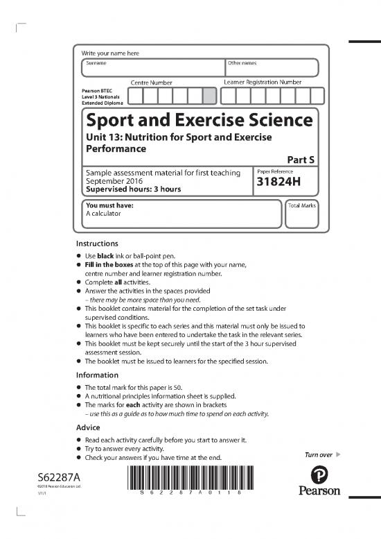 picture1_Science Of Nutrition Pdf 149543 | Additional Sample Assessment Material Unit 13 Sport And Exercise Science Part S