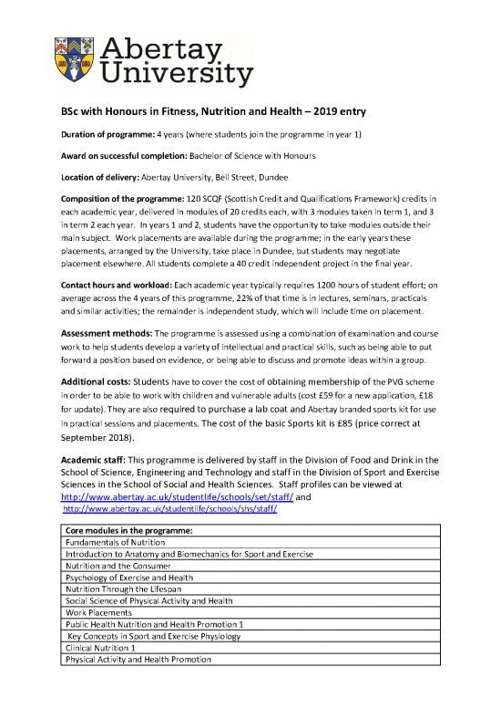picture1_Fitness Nutrition Pdf 149770 | Bsc With Honours In Fitness Nutrition And Health