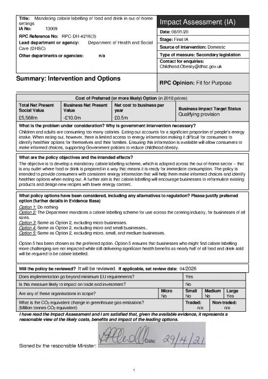picture1_Measure Pdf Online 148991 | Calorie Labelling Impact Assessment