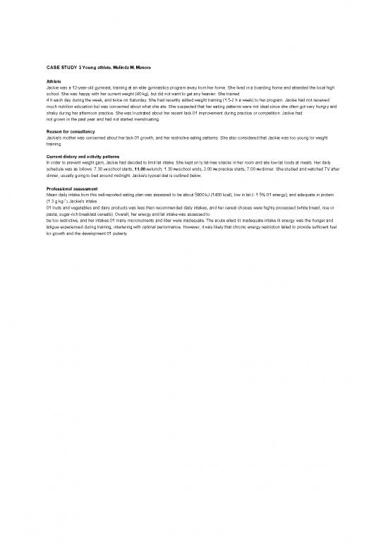 picture_Case Study Pdf 149290 | Case Study 3 Young Athlete