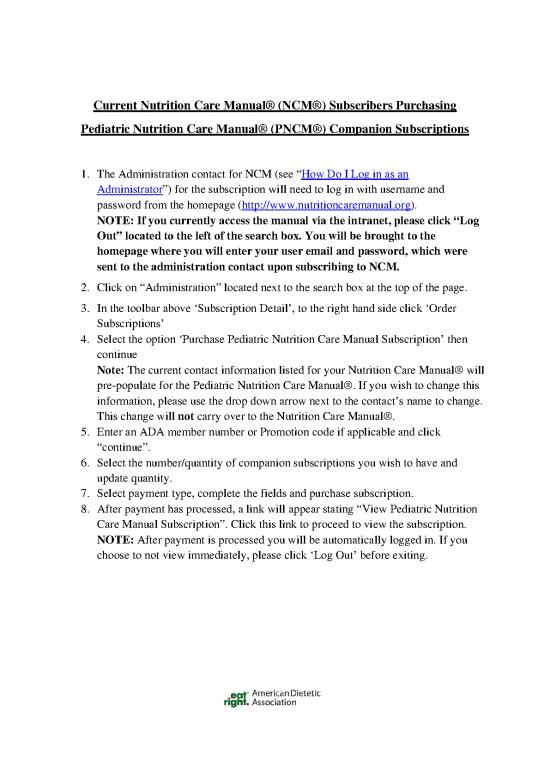 picture_Pediatric Nutrition Care Manual Pdf 149778 | Current Ncm Subscribers Purchasing Pncm