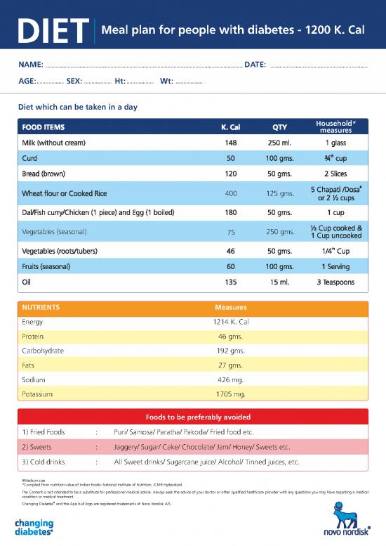 picture1_Protein Diet Pdf 148434 | Diet Chart Nn 1200 K Cal