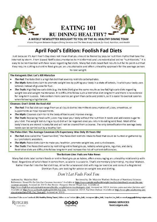 picture Fad Diet Pdf 149662 | Fad Diets 19