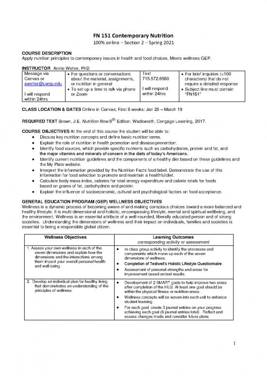 picture Nutrition Therapy Pdf 148787 | Fn1 Syllabus   Spring 2021
