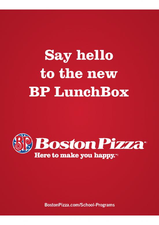 picture_Boston Pizza Nutrition Pdf 150119 | Hot Lunch Menu