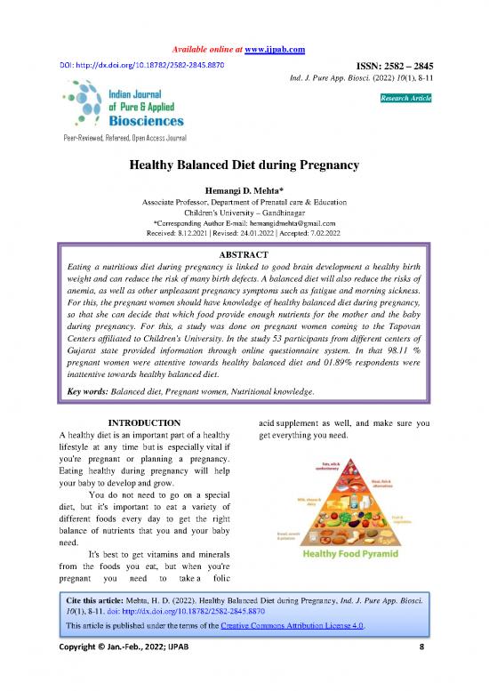 picture Balanced Diet Article Pdf 150201 | Ijpab 2022 10 1 8 11