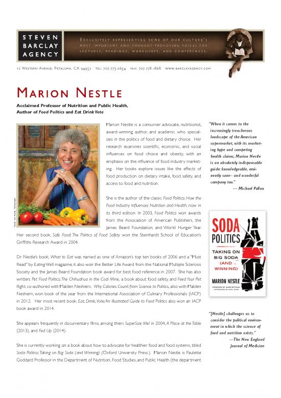 picture1_Food Politics Marion Nestle Pdf 148717 | Marion Nestle