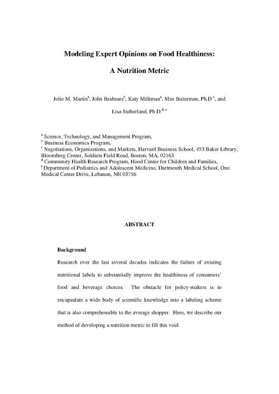 picture1_Nutrition Research Pdf 150138 | Modeling Expert Opinions