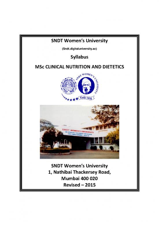 picture_Nutrition Research Pdf 149663 | Msc Clinical Nutrition And Dietetics Revised 2015 Syllabus