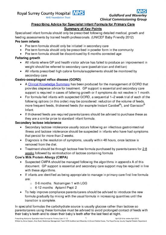 picture1_Prescribing Advice For Specialist Infant Formula For Primary Care Gw V16 01 04 16