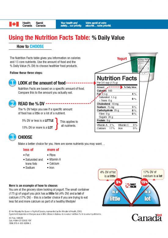 picture_Nutrition Facts Pdf Template 150122 | Publications Pdf Healthyliving Nutrition Facts
