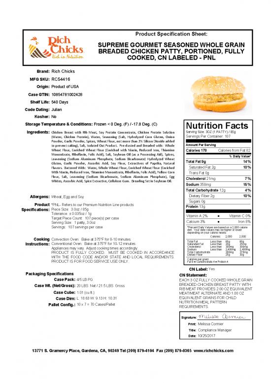 picture1_Gourmet Nutrition Pdf 148541 | Rc54416 Supreme Gourmet Seasoned Whole Grain Breaded Patty Portioned Fully Cooked Cn Labeled Pnl
