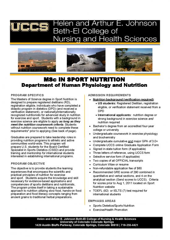 picture1_Science Of Nutrition Pdf 149307 | Sport Nutrition Brochure